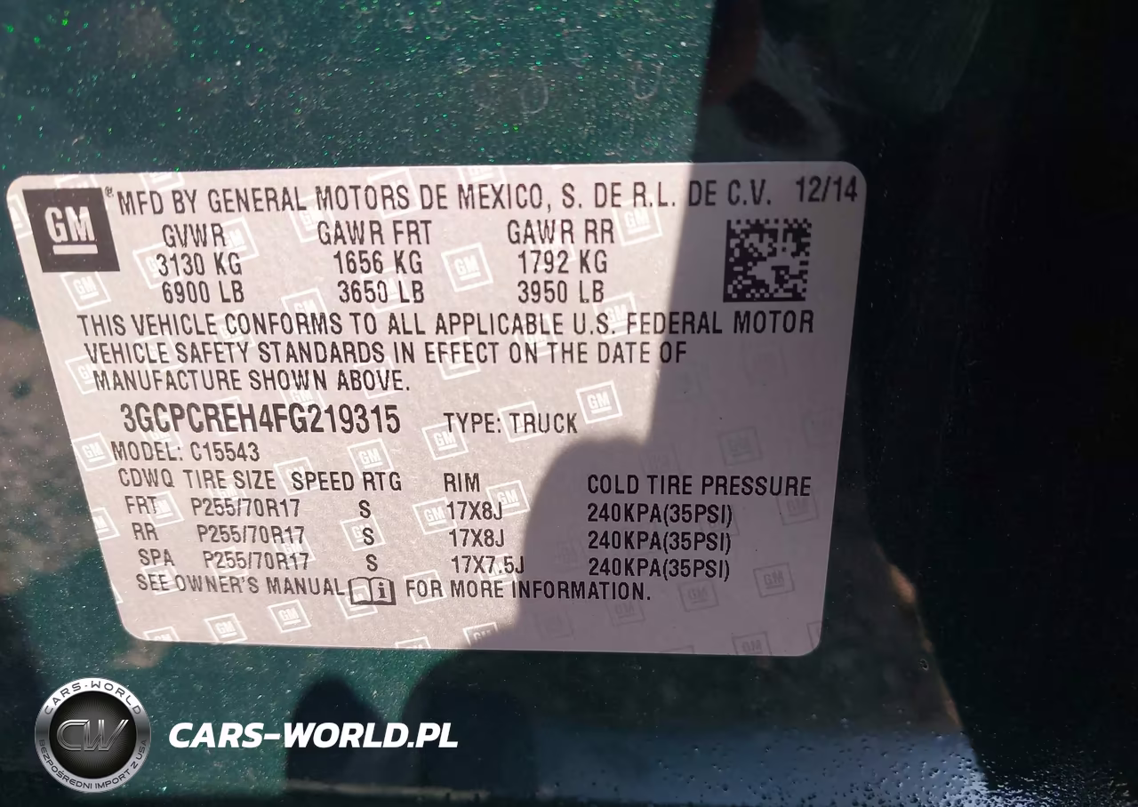 2015 Chevrolet Silverado 1500 Lt VIN:3GCPCREH4FG219315 - 9