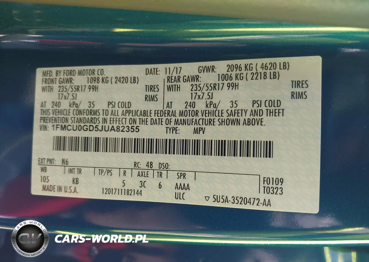 2018 Ford Escape Se VIN:1FMCU0GD5JUA82355 - 9