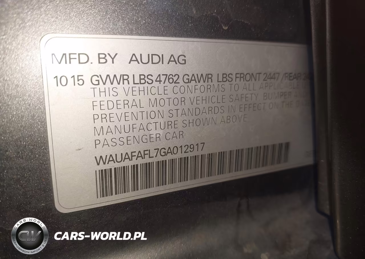 2016 Audi A4 Premium VIN:WAUAFAFL7GA012917 - 9
