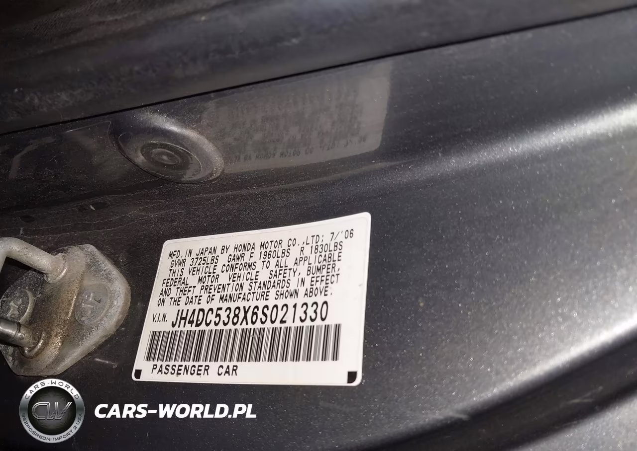 2006 Acura Rsx VIN:JH4DC538X6S021330 - 9
