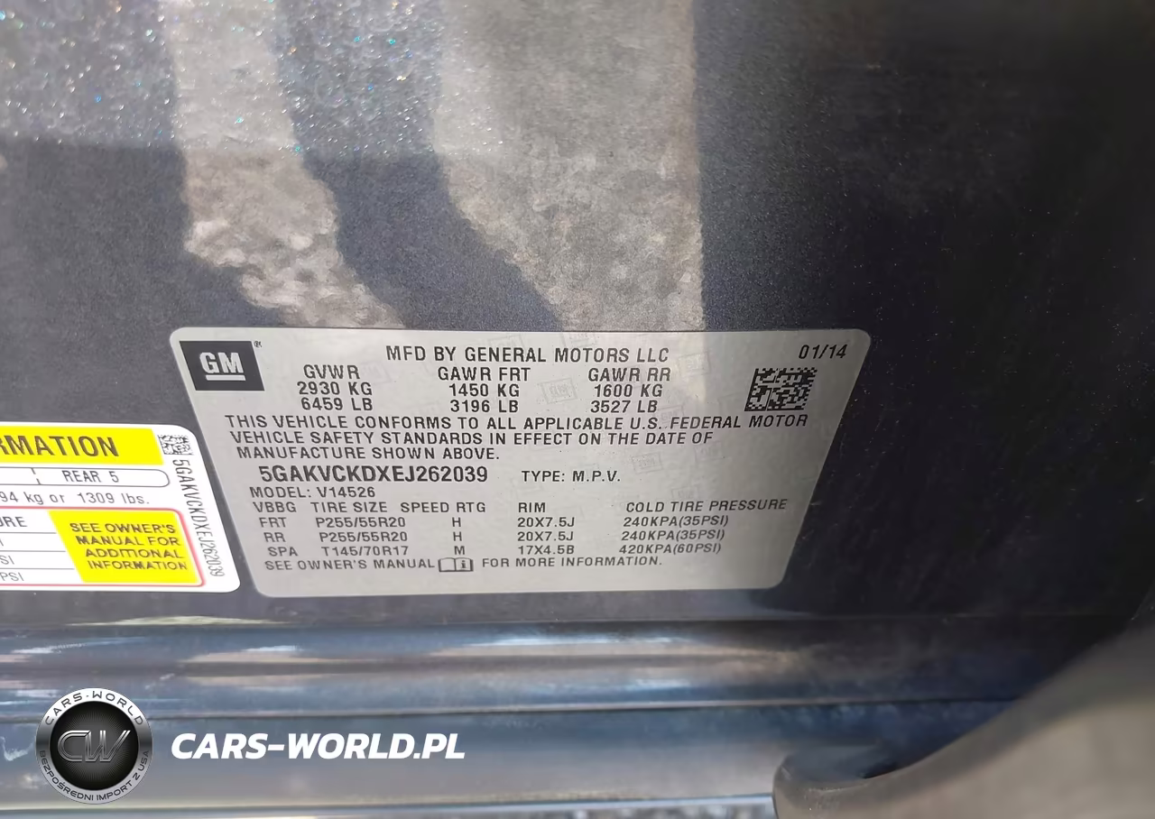 2014 Buick Enclave Premium VIN:5GAKVCKDXEJ262039 - 9