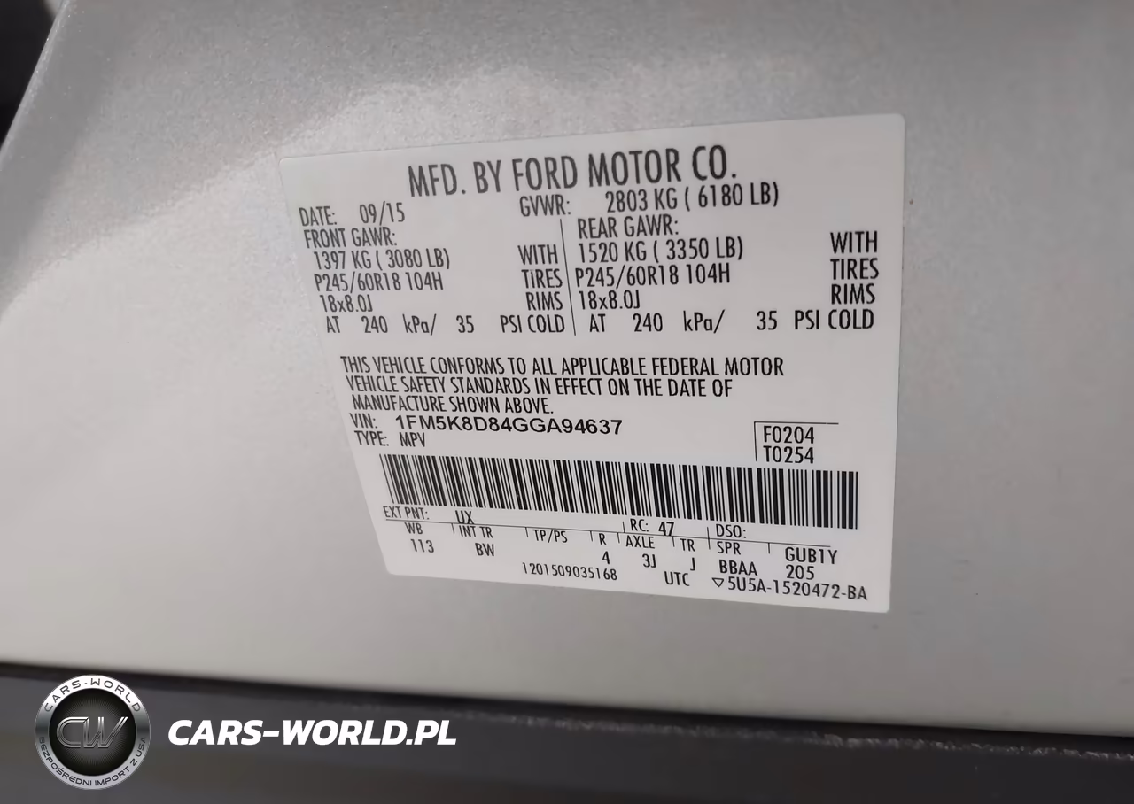 2016 Ford Explorer Xlt VIN:1FM5K8D84GGA94637 - 9