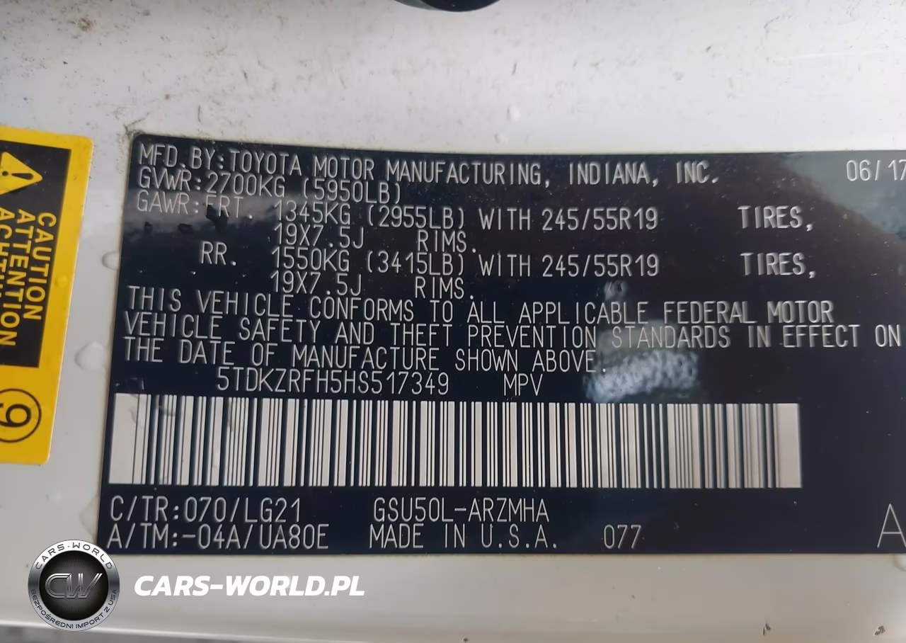 2017 Toyota Highlander Se VIN:5TDKZRFH5HS517349 - 9