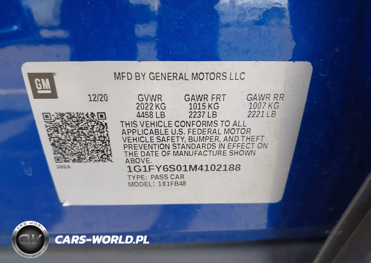 2021 Chevrolet Bolt Ev Fwd Lt VIN:1G1FY6S01M4102188 - 9