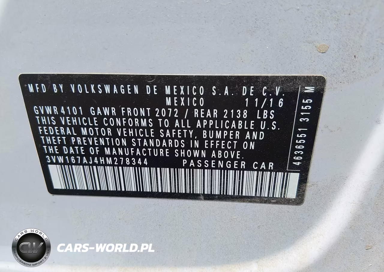 2017 Volkswagen Jetta 1.4T S VIN:3VW167AJ4HM278344 - 9