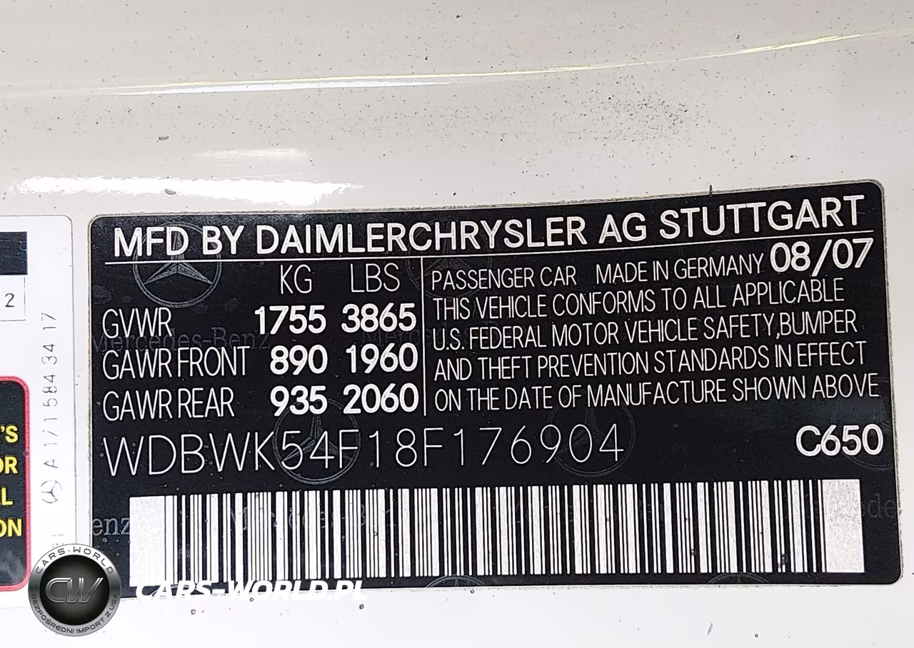 2008 Mercedes-Benz Slk 280 VIN:WDBWK54F18F176904 - 9