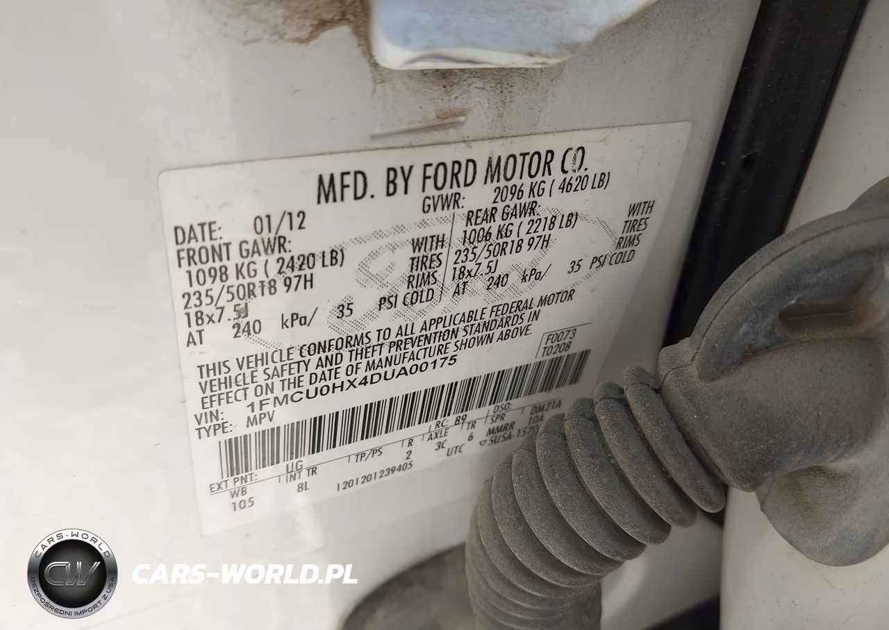 2013 Ford Escape Sel VIN:1FMCU0HX4DUA00175 - 9