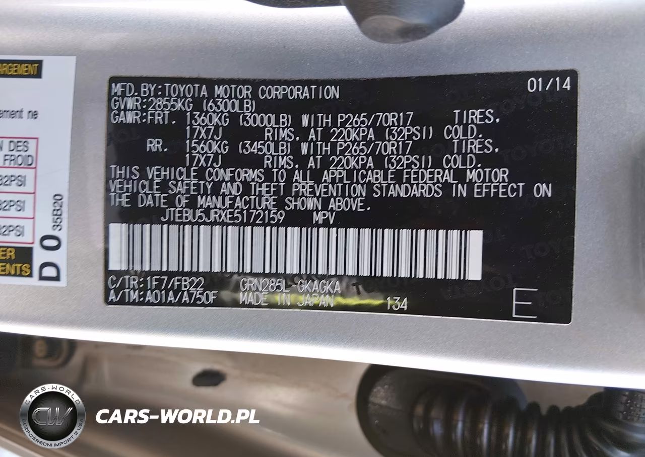 2014 Toyota 4Runner Sr5 VIN:JTEBU5JRXE5172159 - 9