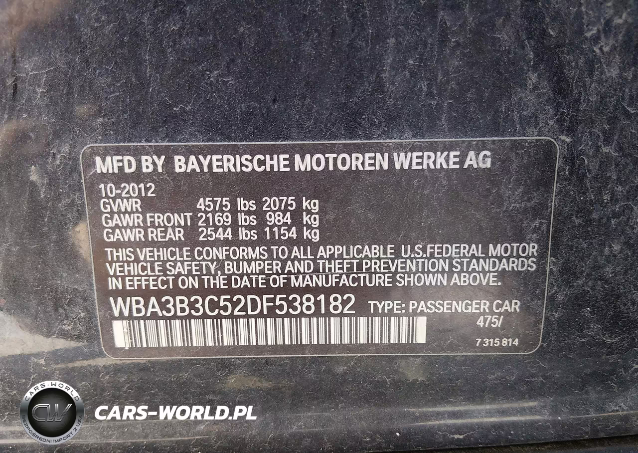 2013 BMW 328I xDrive VIN:WBA3B3C52DF538182 - 9