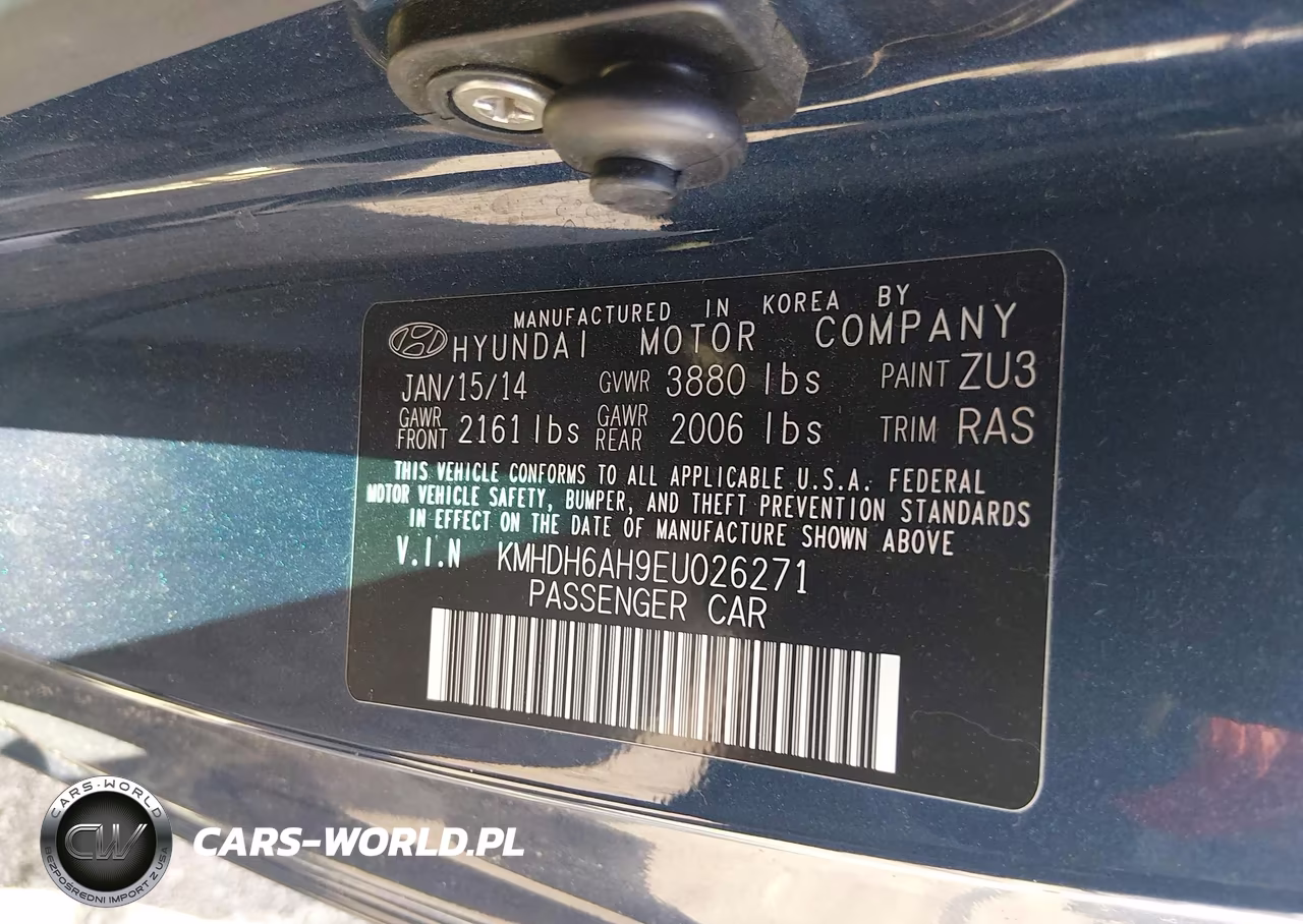 2014 Hyundai Elantra VIN:KMHDH6AH9EU026271 - 9