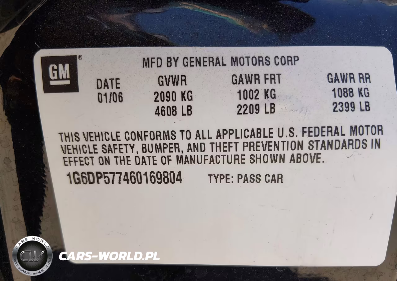 2006 Cadillac Cts Base W-1Sb VIN:1G6DP577460169804 - 9