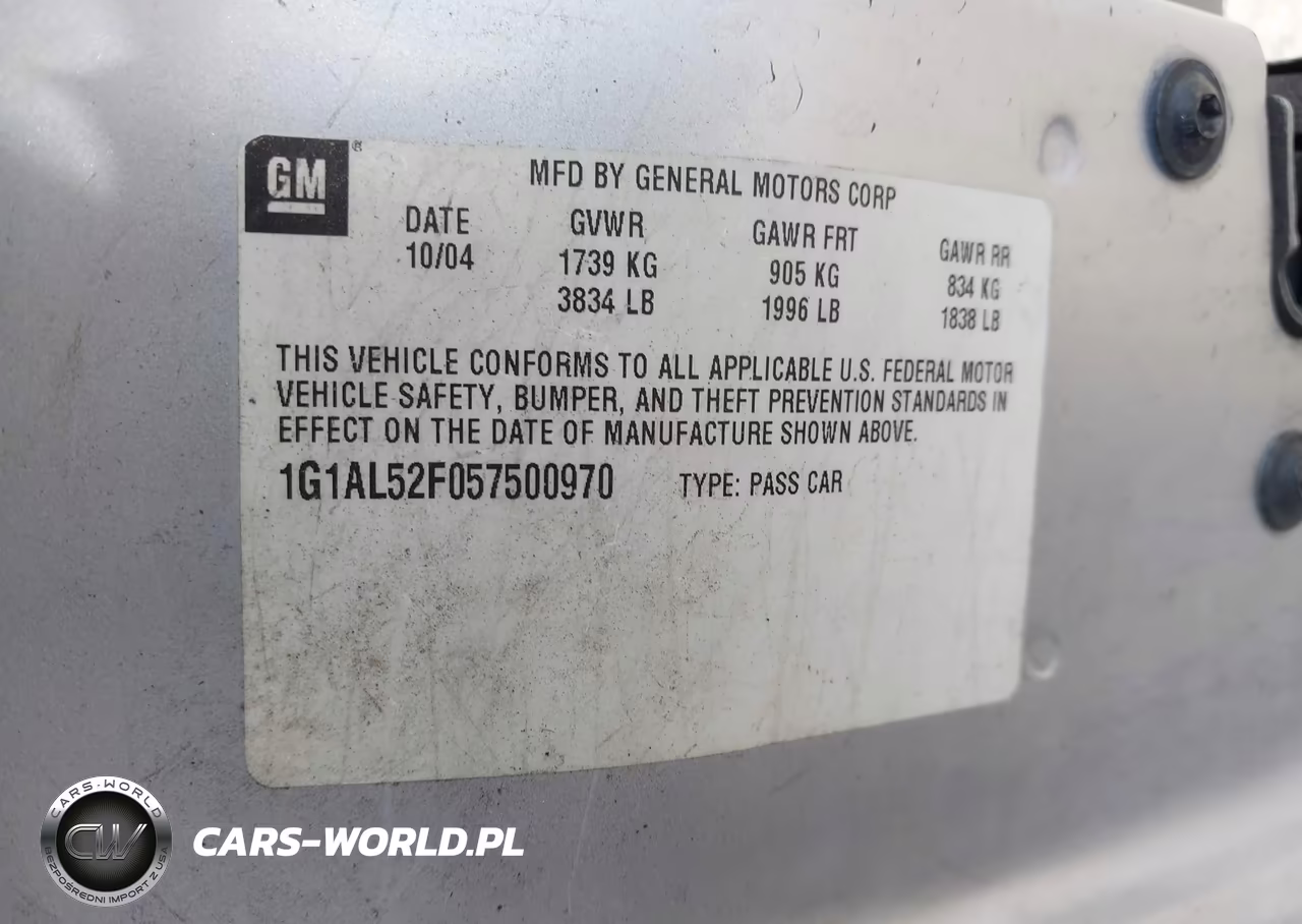 2005 Chevrolet Cobalt Ls VIN:1G1AL52F057500970 - 9