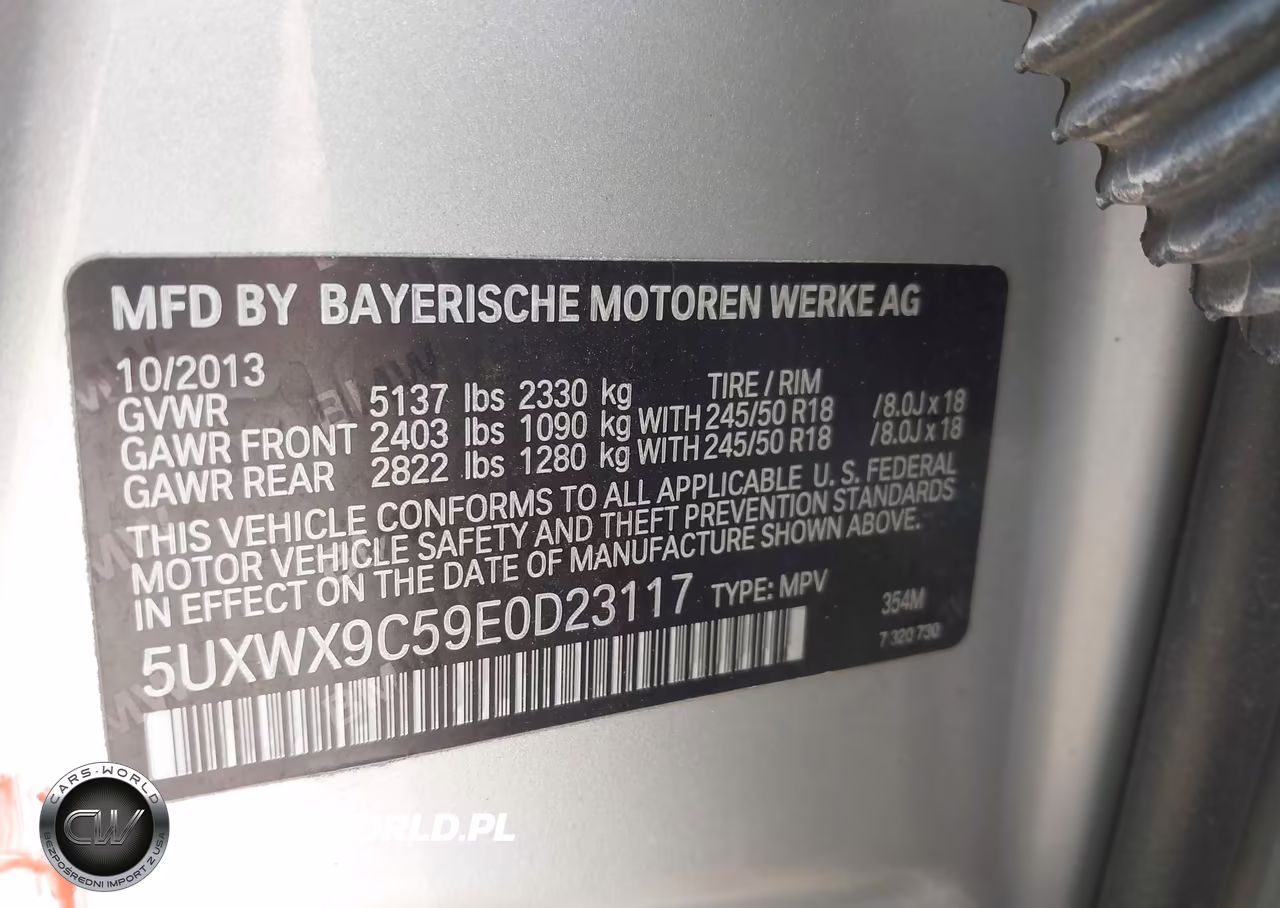 2014 BMW X3 xDrive28I VIN:5UXWX9C59E0D23117 - 9