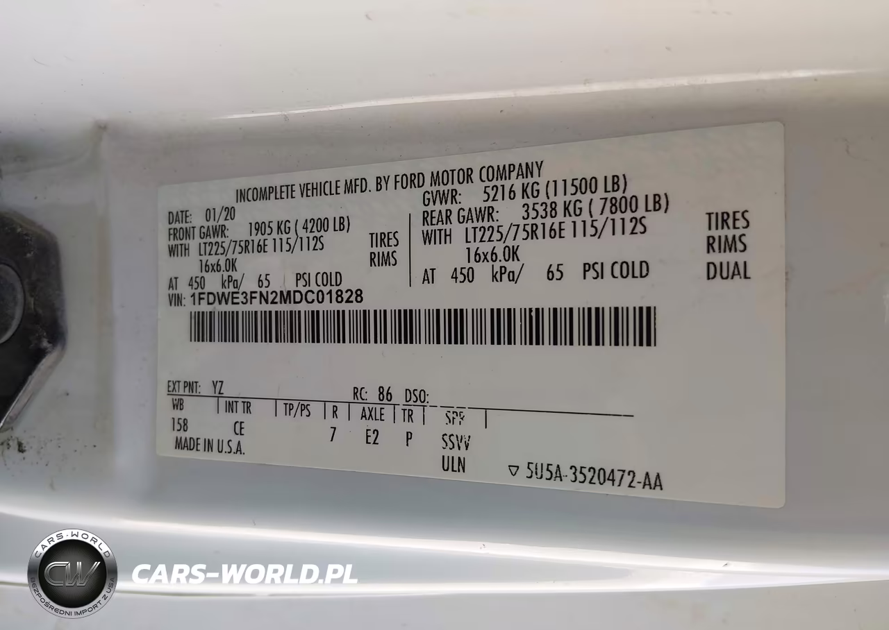2021 Ford E-350 Cutaway VIN:1FDWE3FN2MDC01828 - 9