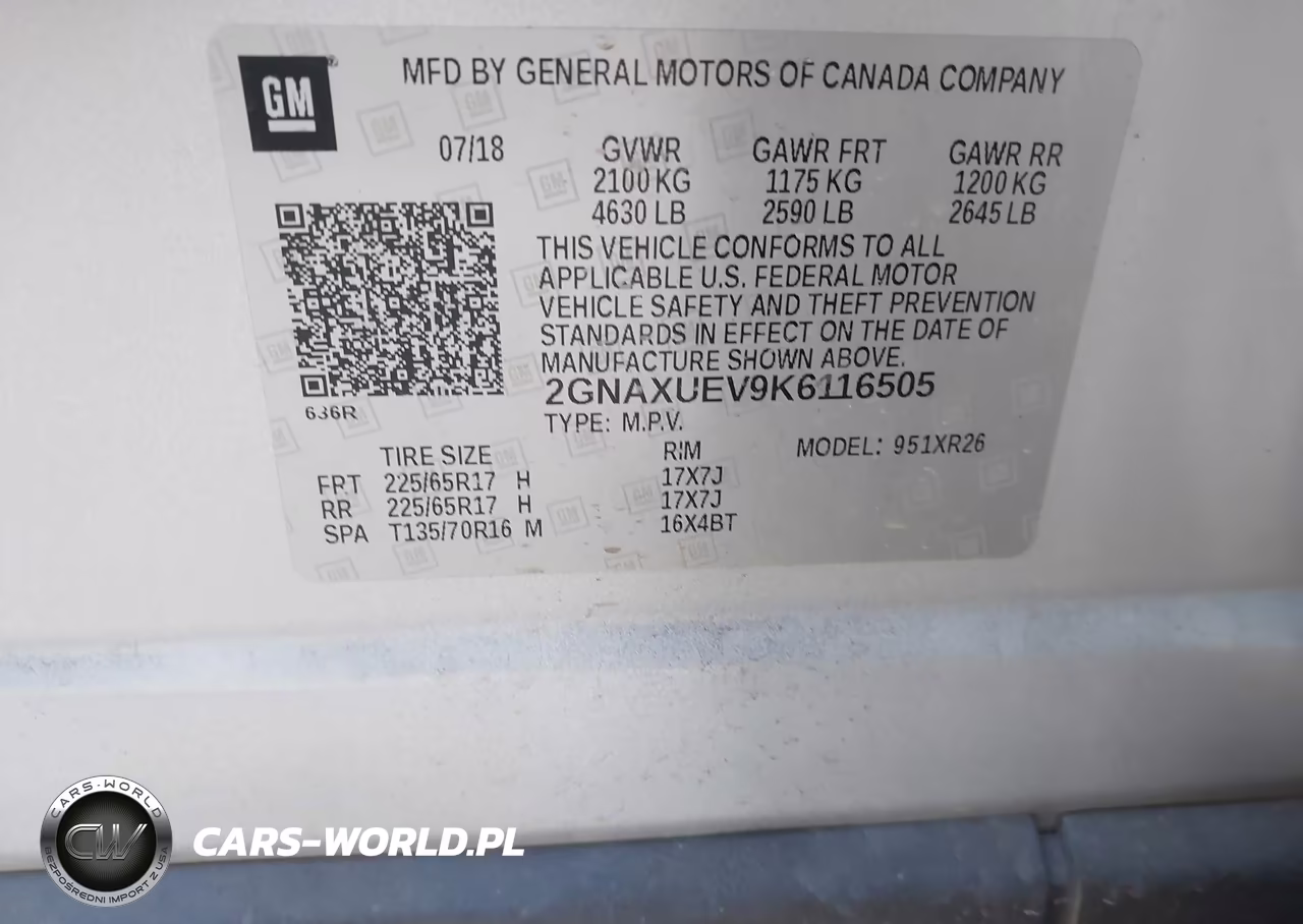 2019 Chevrolet Equinox Lt VIN:2GNAXUEV9K6116505 - 9