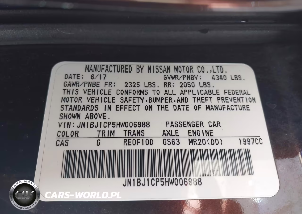 2017 Nissan Rogue Sport S VIN:JN1BJ1CP5HW006988 - 9