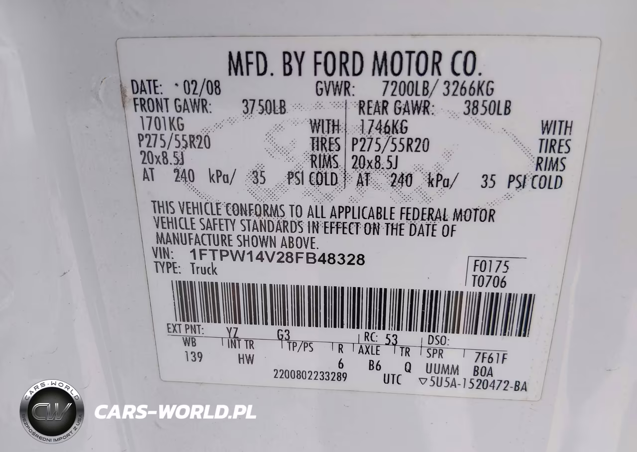 2008 Ford F-150 VIN:1FTPW14V28FB48328 - 9