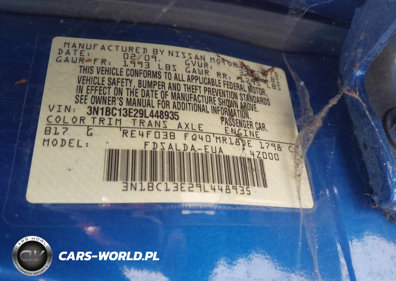 2009 Nissan Versa 1.8S VIN:3N1BC13E29L448935 - 9