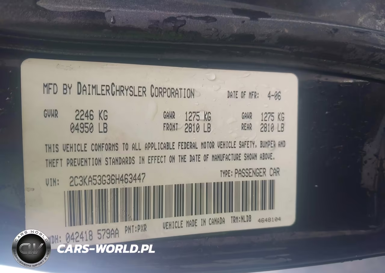 2006 Chrysler 300 Touring VIN:2C3KA53G36H463447 - 9