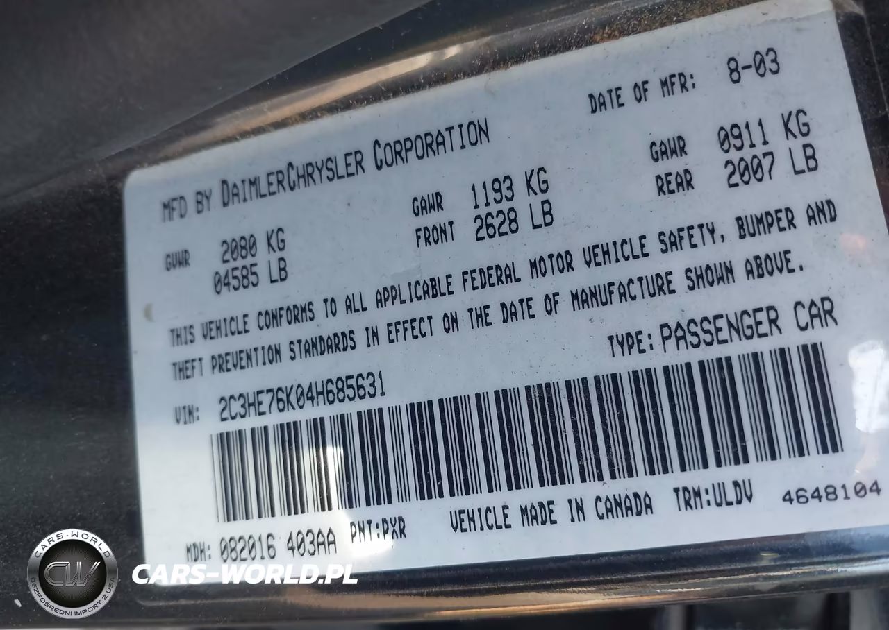 2004 Chrysler 300M Special VIN:2C3HE76K04H685631 - 9