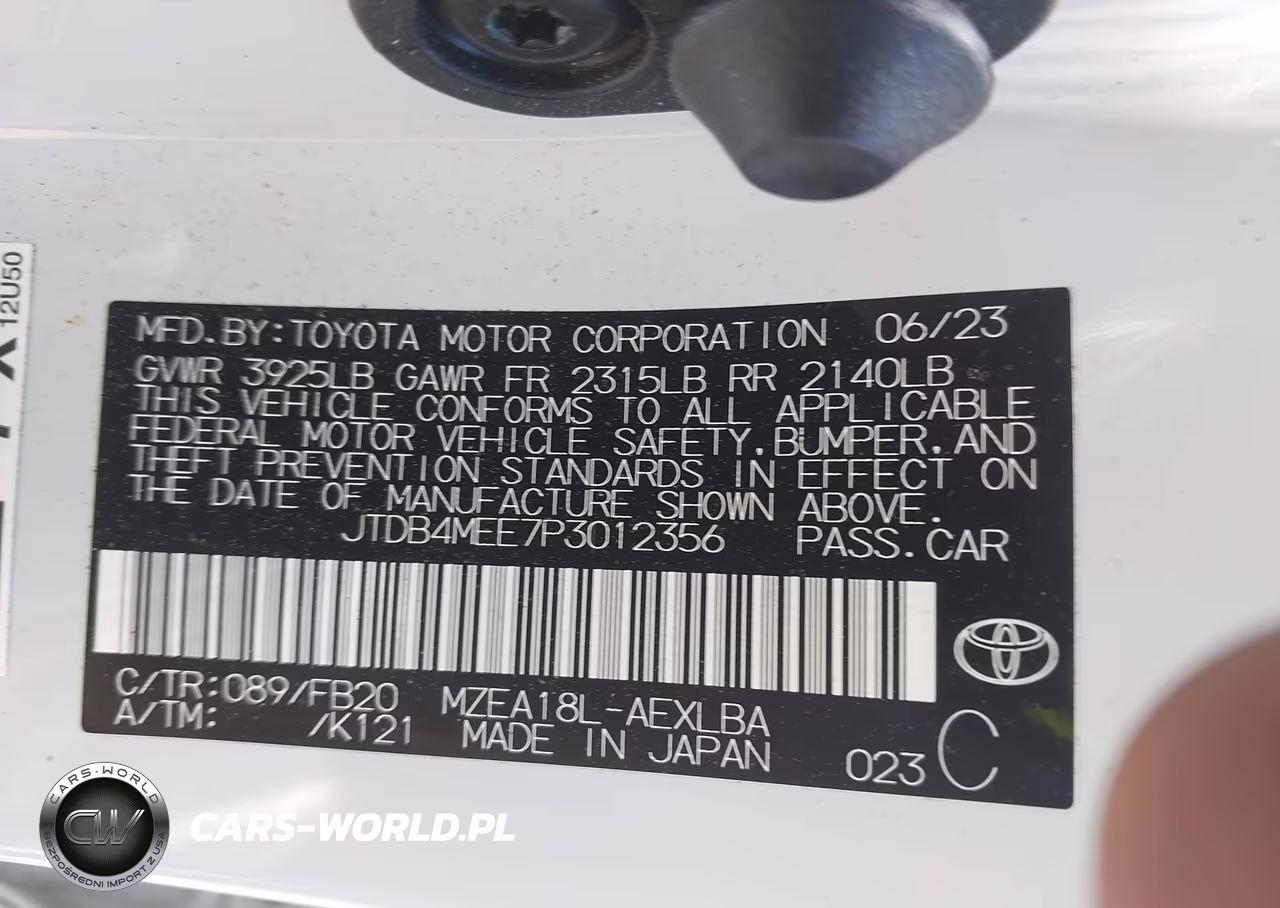 2023 Toyota Corolla Le VIN:JTDB4MEE7P3012356 - 9