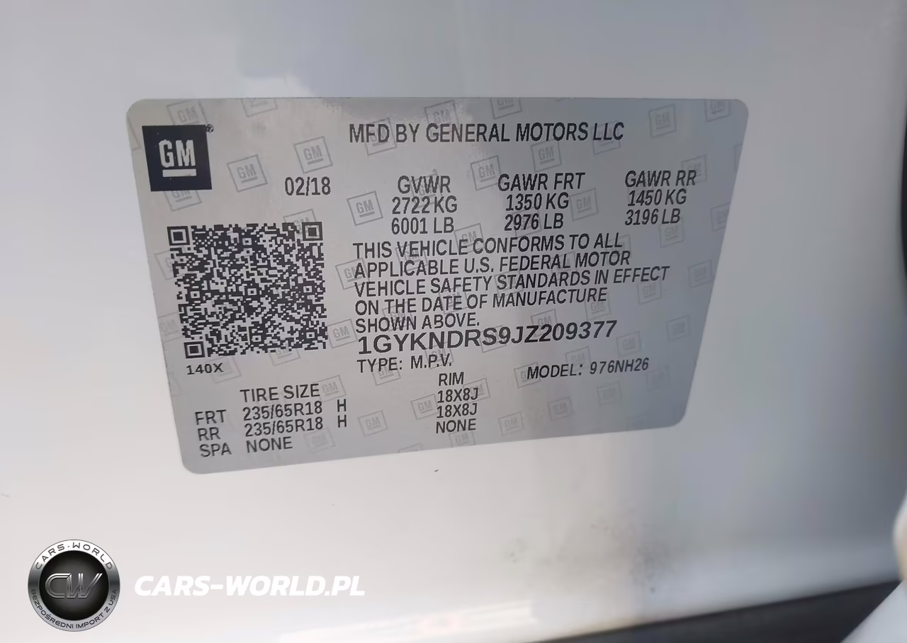 2018 Cadillac Xt5 Luxury VIN:1GYKNDRS9JZ209377 - 9