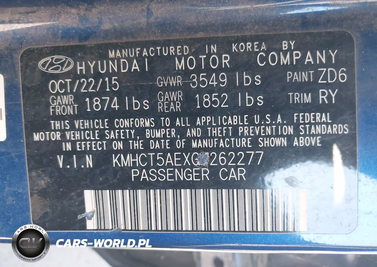 2016 Hyundai Accent Se VIN:KMHCT5AEXGU262277 - 9