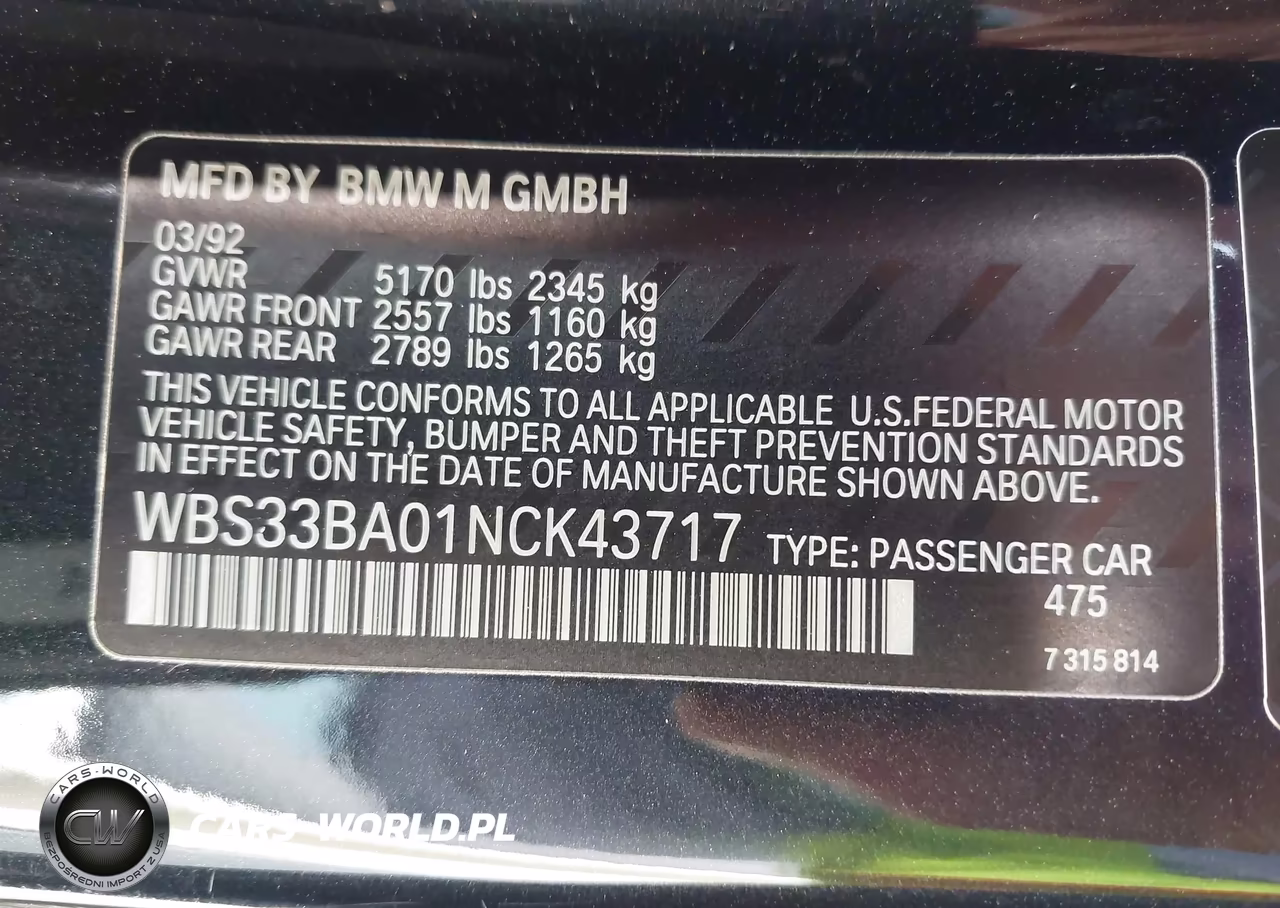 2022 BMW M4 Competition xDrive VIN:WBS33BA01NCK43717 - 9
