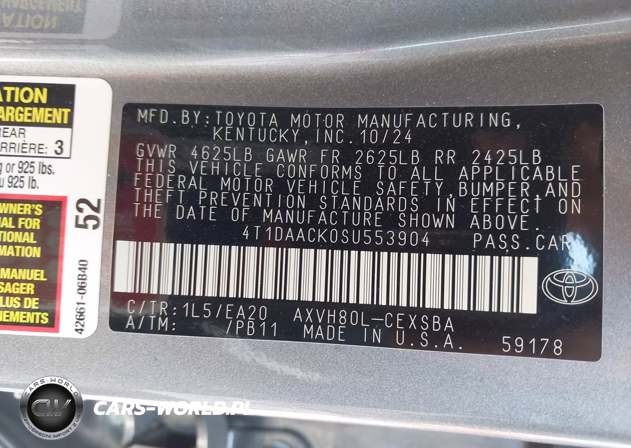 2025 Toyota Camry Se VIN:4T1DAACK0SU553904 - 9