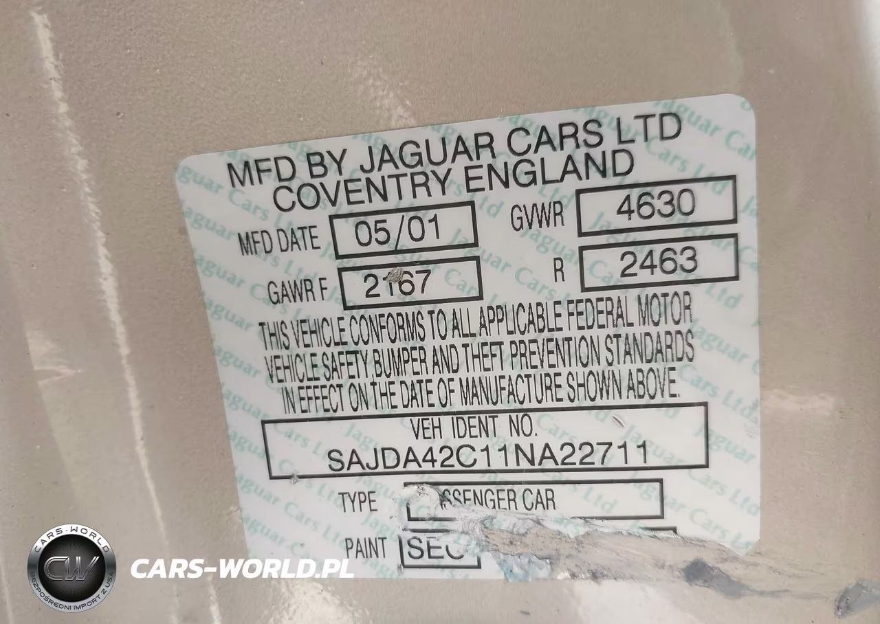 2001 Jaguar Xk8 VIN:SAJDA42C11NA22711 - 9