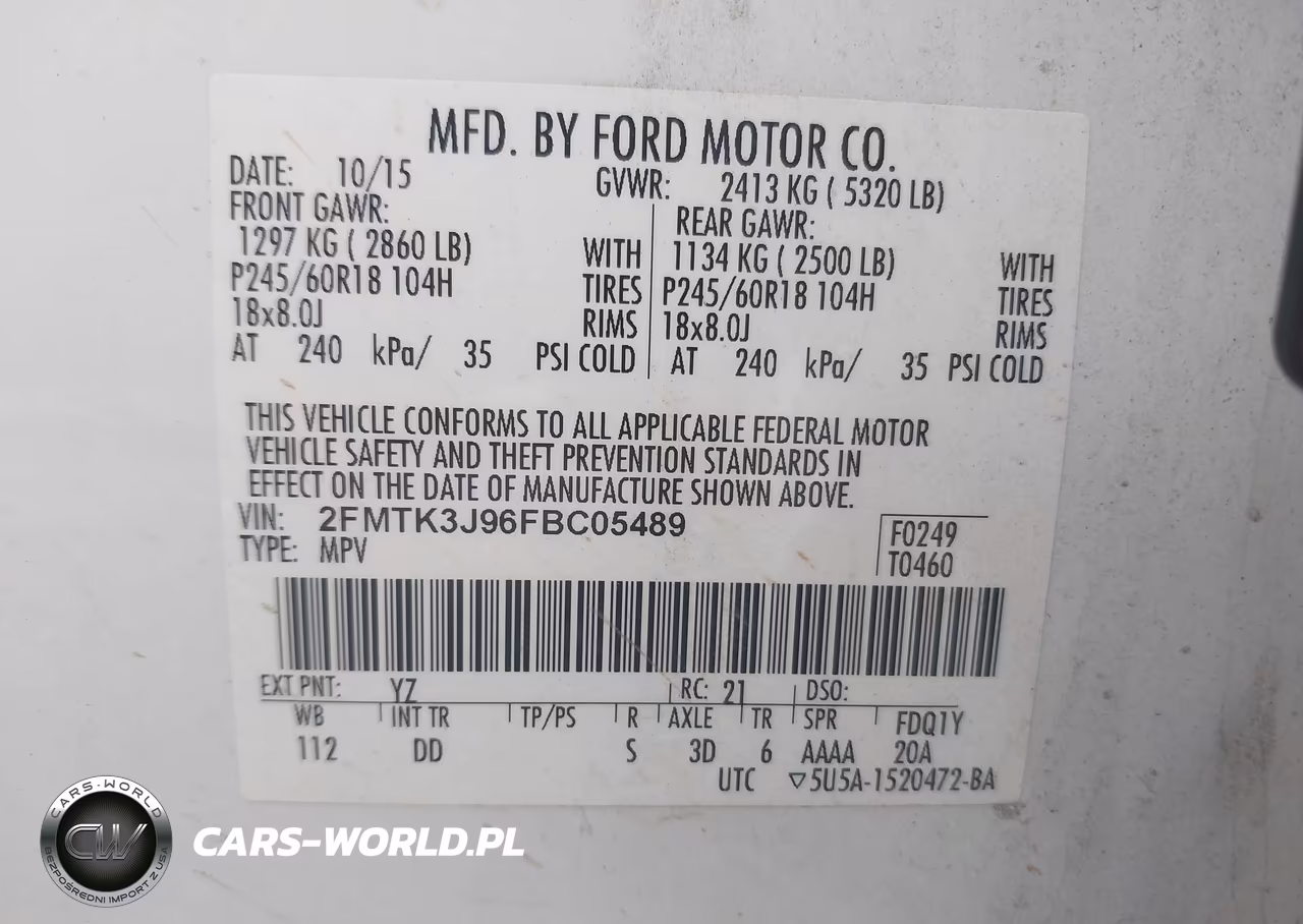 2015 Ford Edge Sel VIN:2FMTK3J96FBC05489 - 9