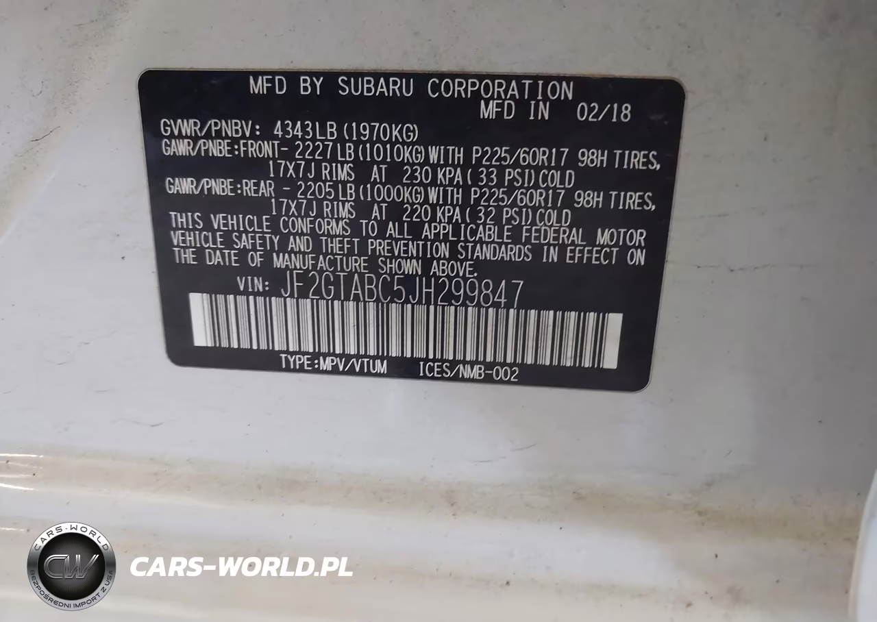 2018 Subaru Crosstrek 2.0I Premium VIN:JF2GTABC5JH299847 - 9