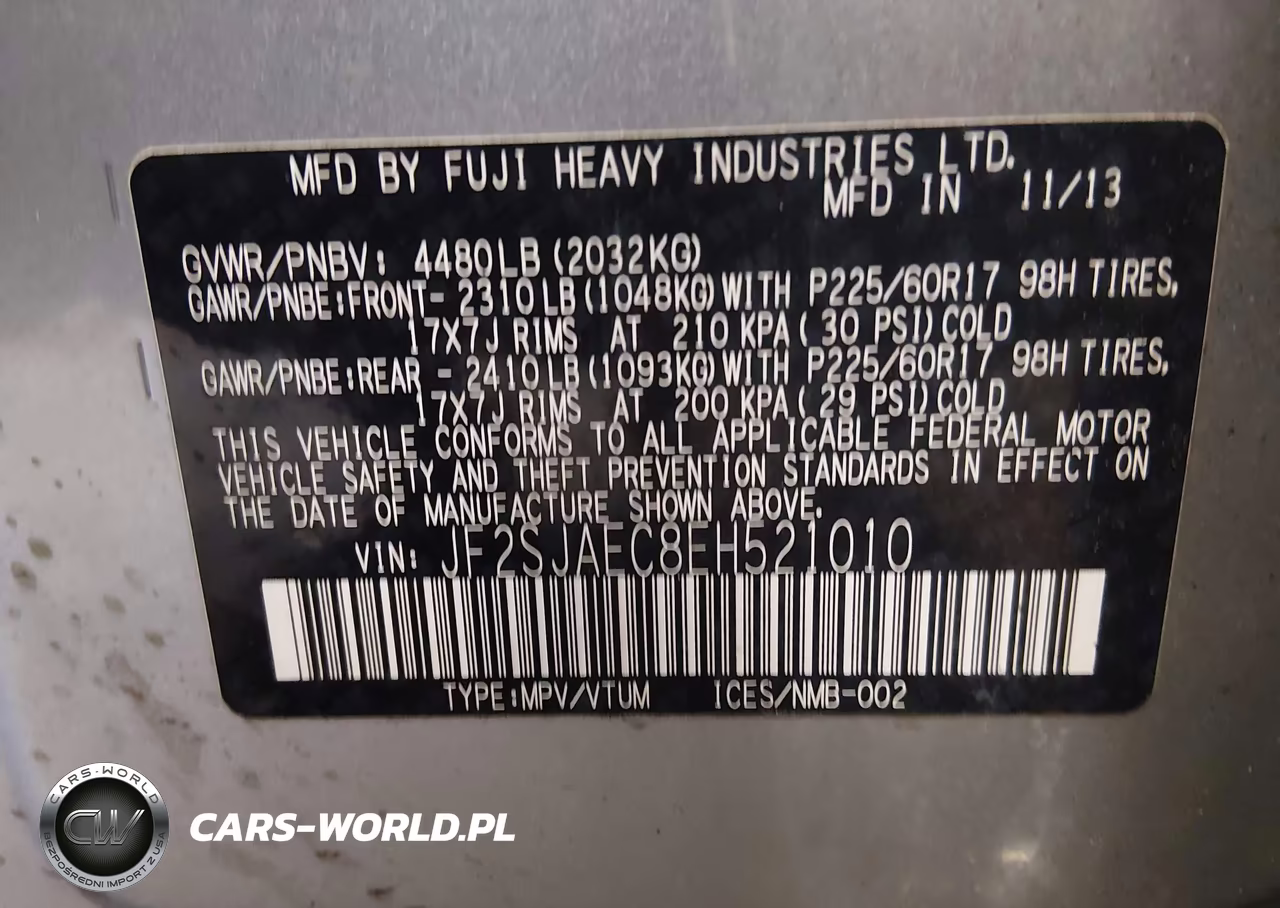 2014 Subaru Forester 2.5I Premium VIN:JF2SJAEC8EH521010 - 9