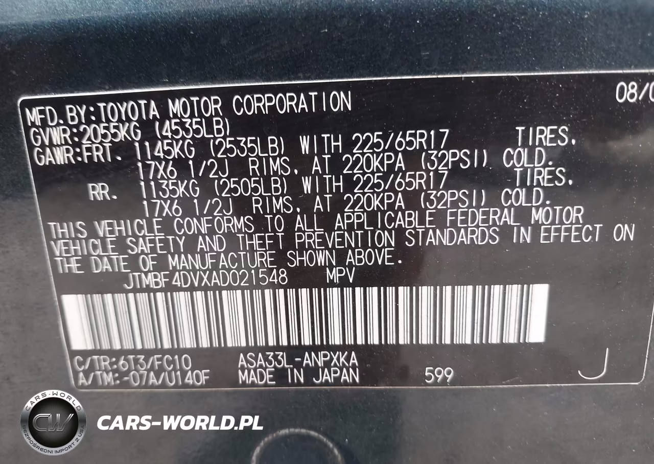 2010 Toyota Rav4 VIN:JTMBF4DVXAD021548 - 9
