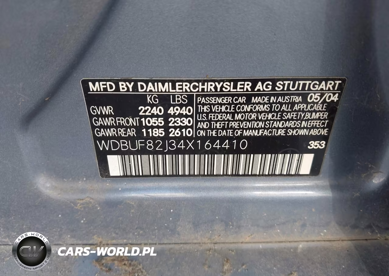 2004 Mercedes-Benz E 320 4Matic VIN:WDBUF82J34X164410 - 9