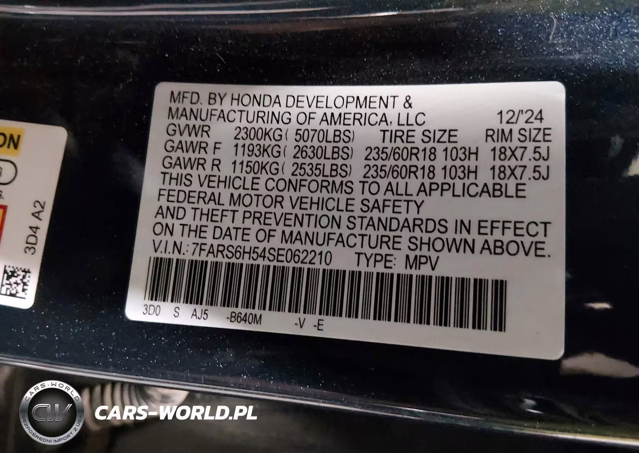 2025 Honda Cr-V Hybrid Sport VIN:7FARS6H54SE062210 - 9