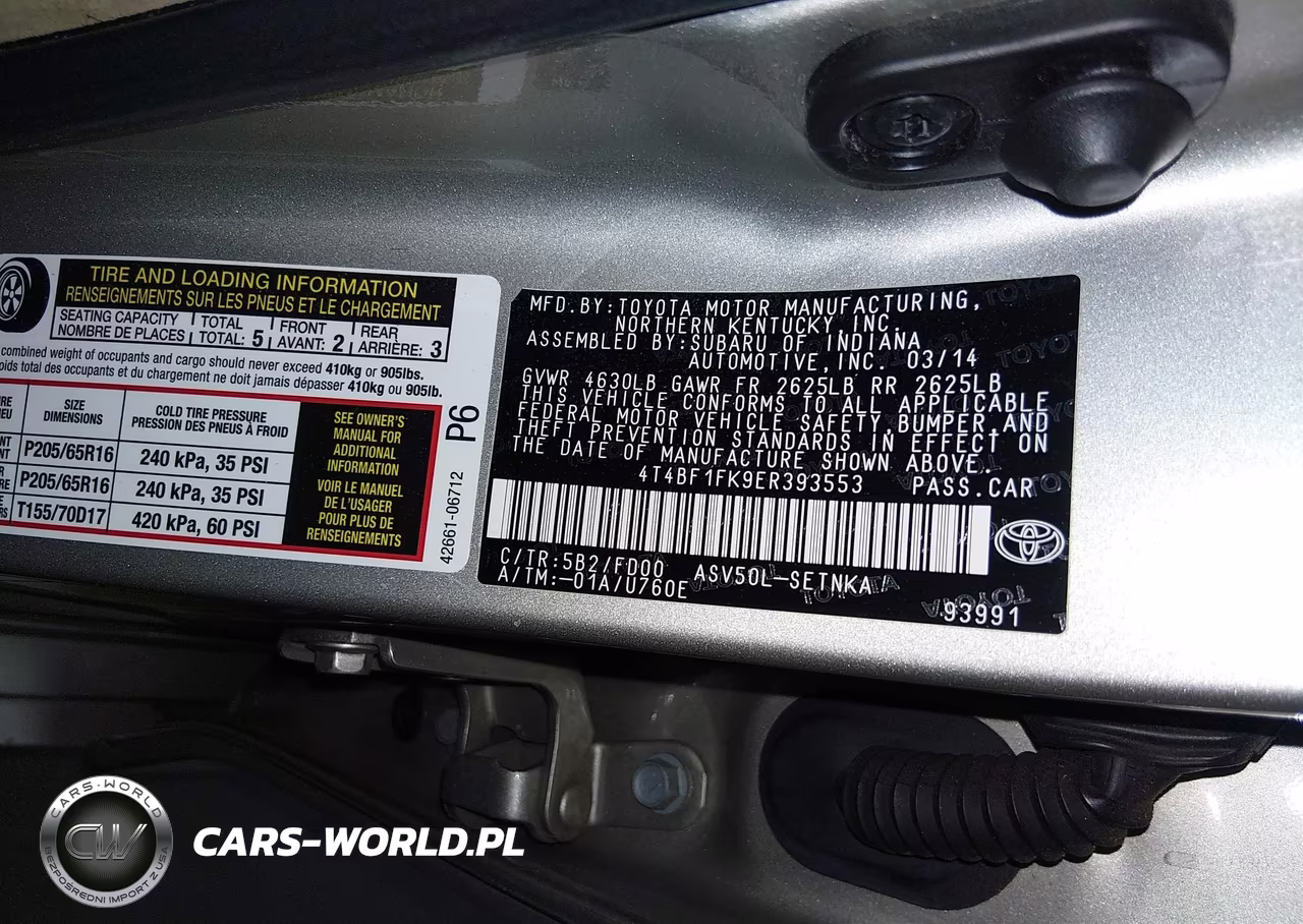 2014 Toyota Camry Le VIN:4T4BF1FK9ER393553 - 9