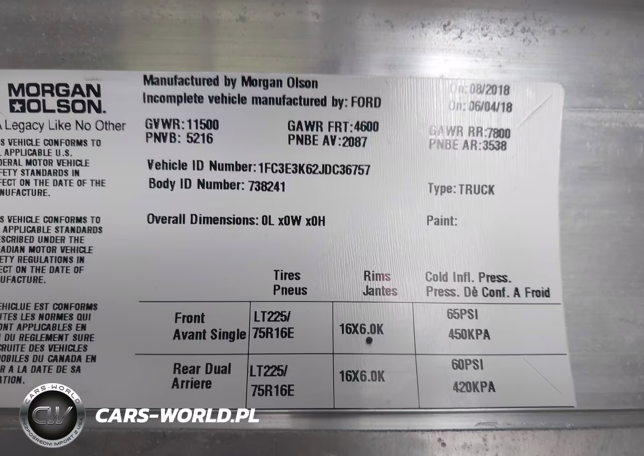 2018 Ford E-350 Stripped VIN:1FC3E3K62JDC36757 - 9