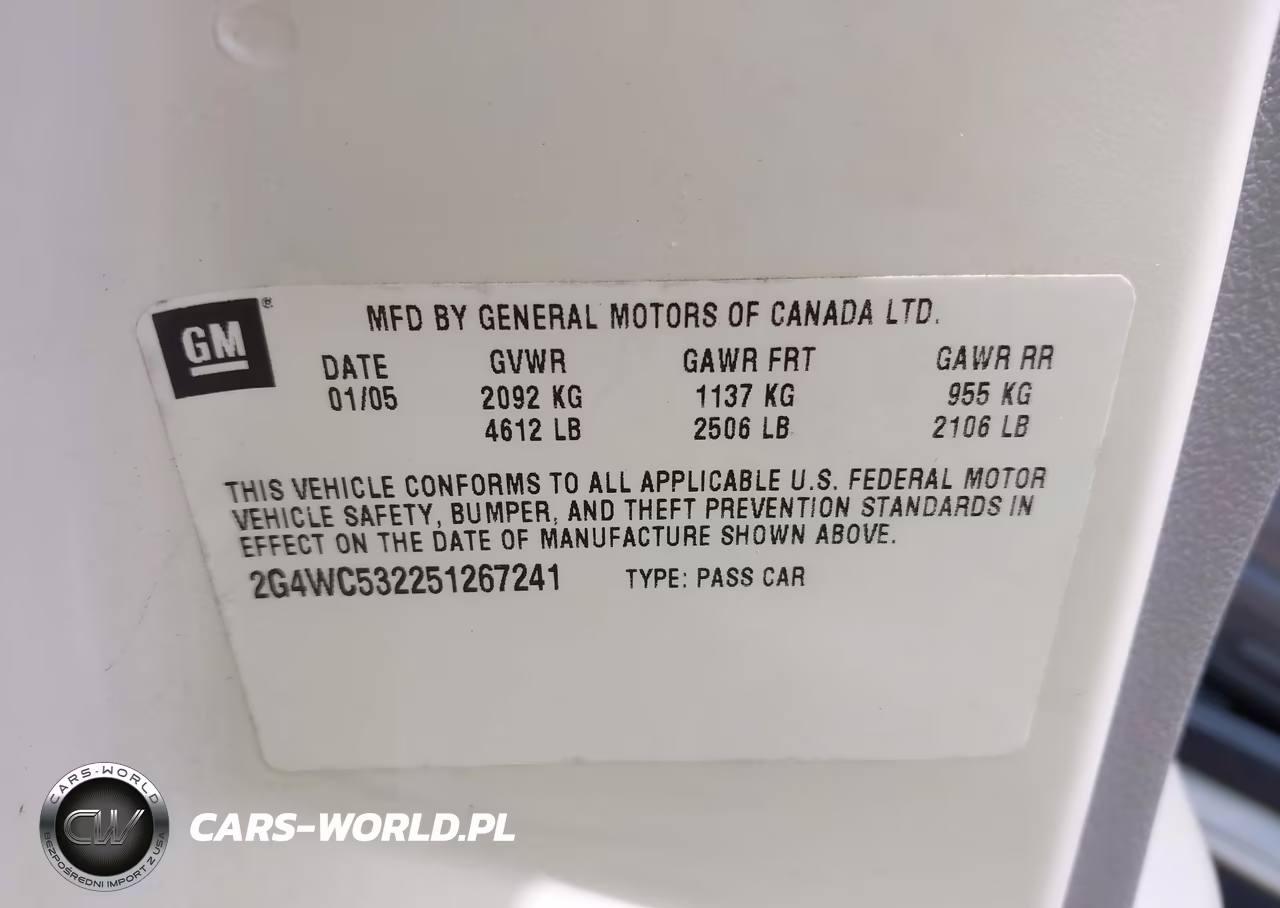 2005 Buick Lacrosse Cx VIN:2G4WC532251267241 - 9