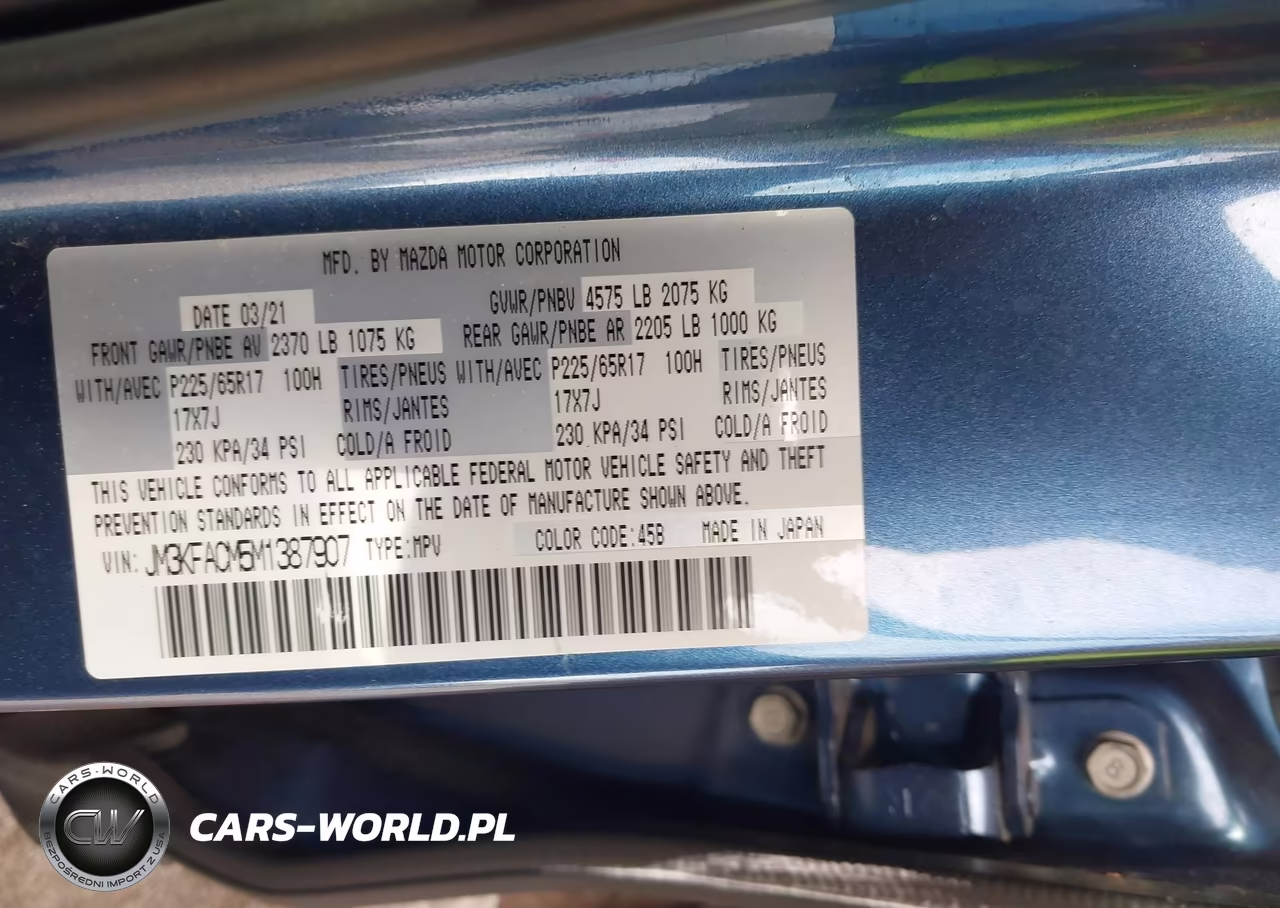 2021 Mazda Cx-5 Touring VIN:JM3KFACM5M1387907 - 9