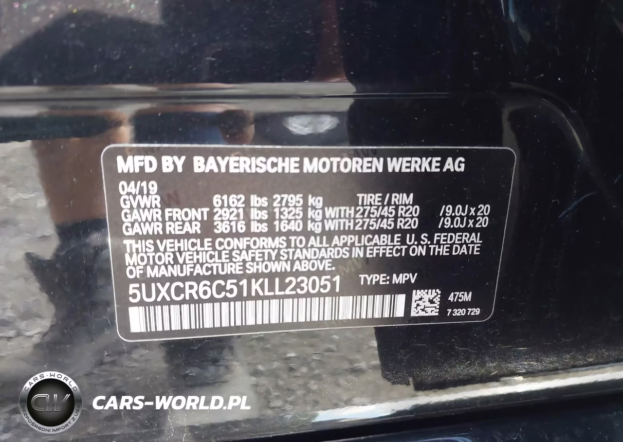 2019 BMW X5 xDrive40I VIN:5UXCR6C51KLL23051 - 9