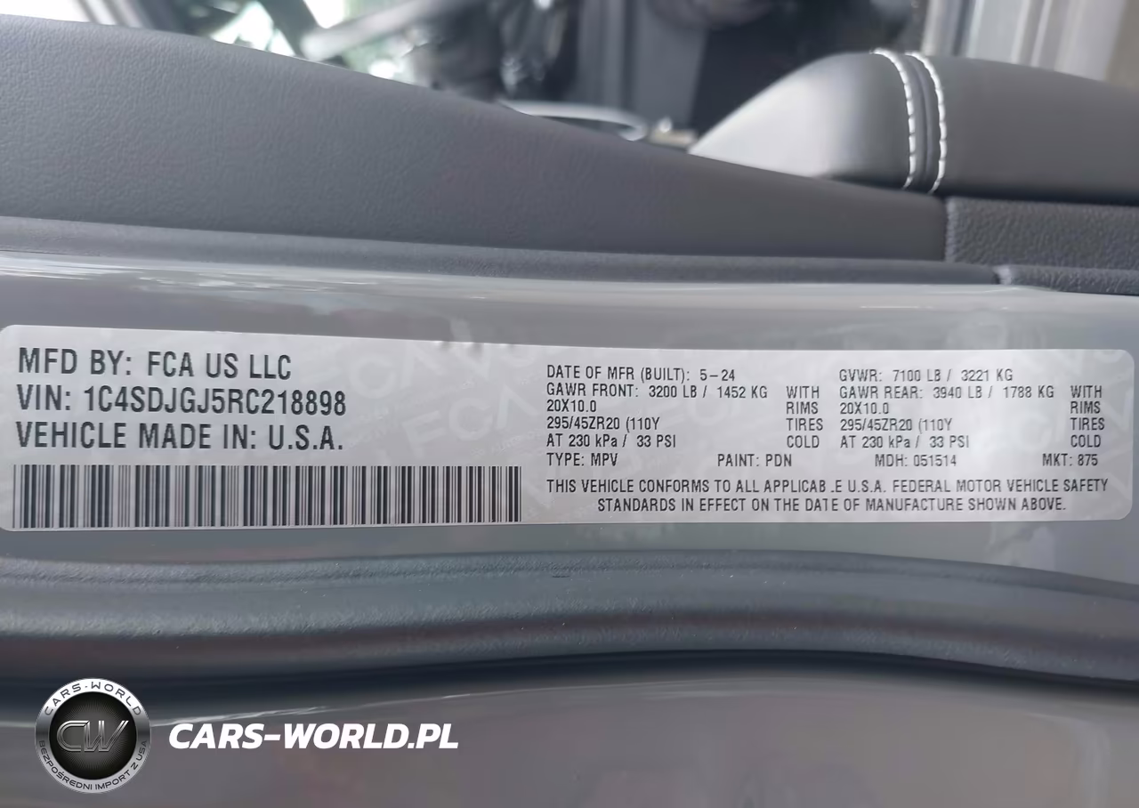 2024 Dodge Durango Srt 392 Alchemi Awd VIN:1C4SDJGJ5RC218898 - 9