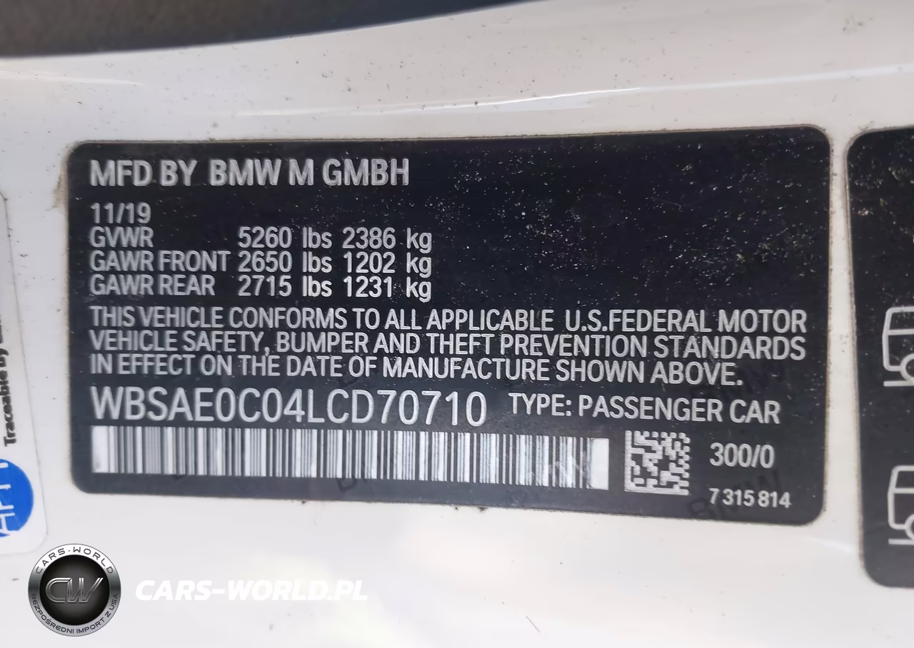 2020 BMW M8 Competition VIN:WBSAE0C04LCD70710 - 9