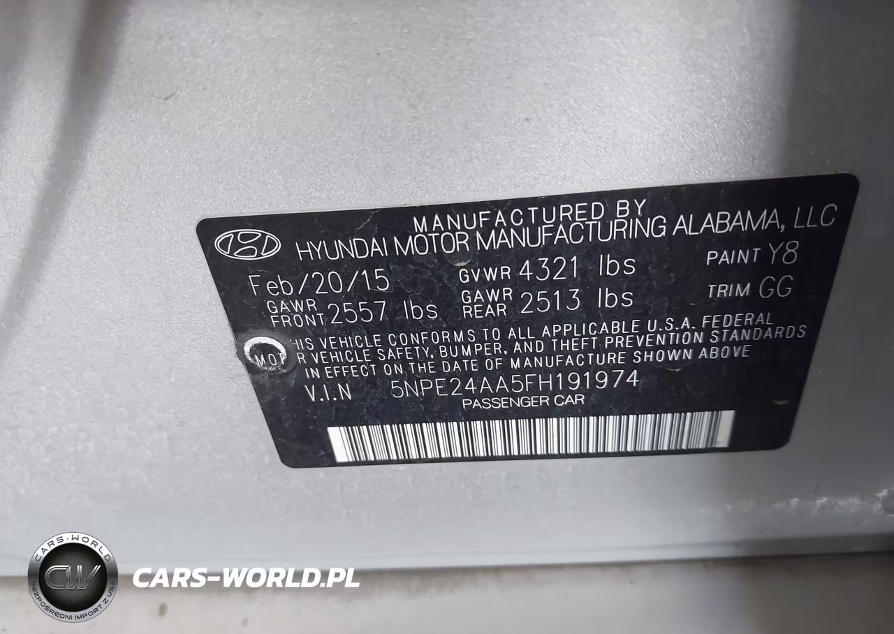 2015 Hyundai Sonata Eco VIN:5NPE24AA5FH191974 - 9