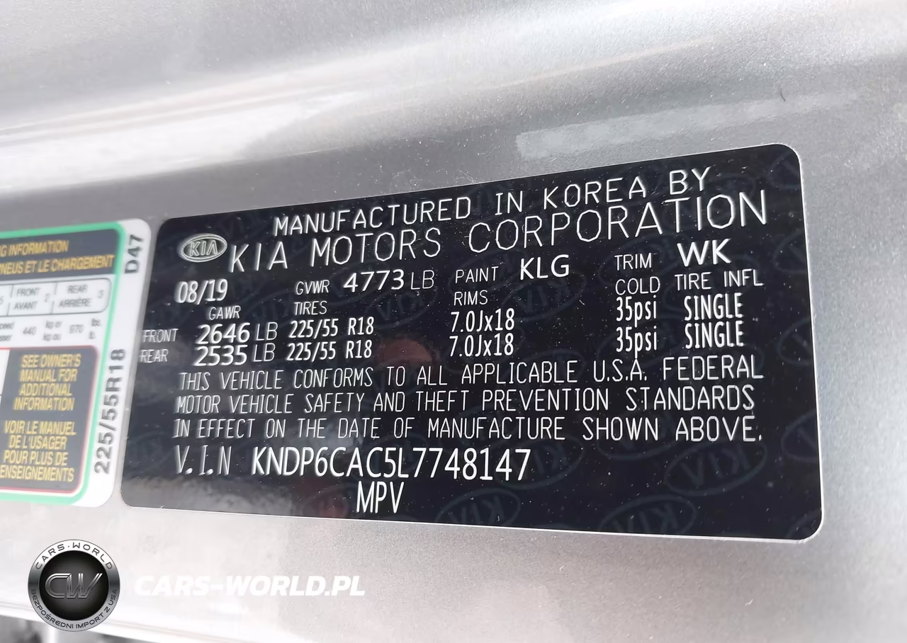 2020 Kia Sportage S VIN:KNDP6CAC5L7748147 - 9