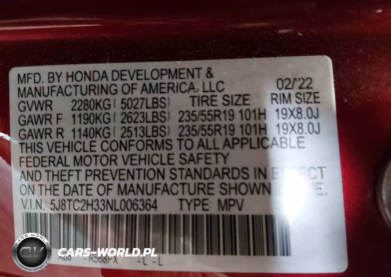 2022 Acura Rdx Standard VIN:5J8TC2H33NL006364 - 9
