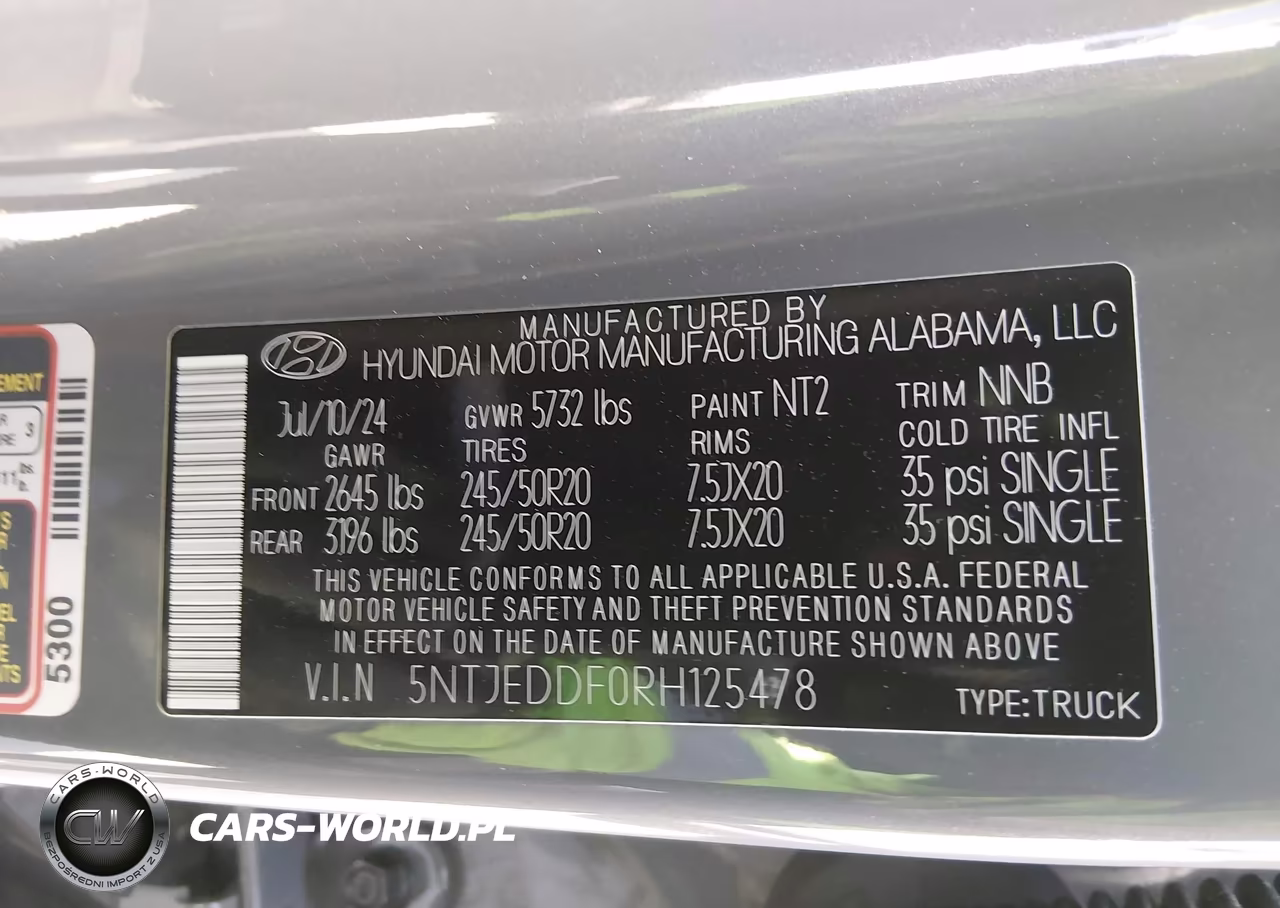2024 Hyundai Santa Cruz Limited VIN:5NTJEDDF0RH125478 - 9