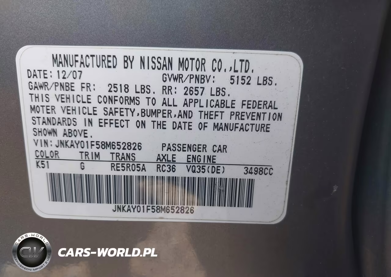 2008 Infiniti M35X VIN:JNKAY01F58M652826 - 9