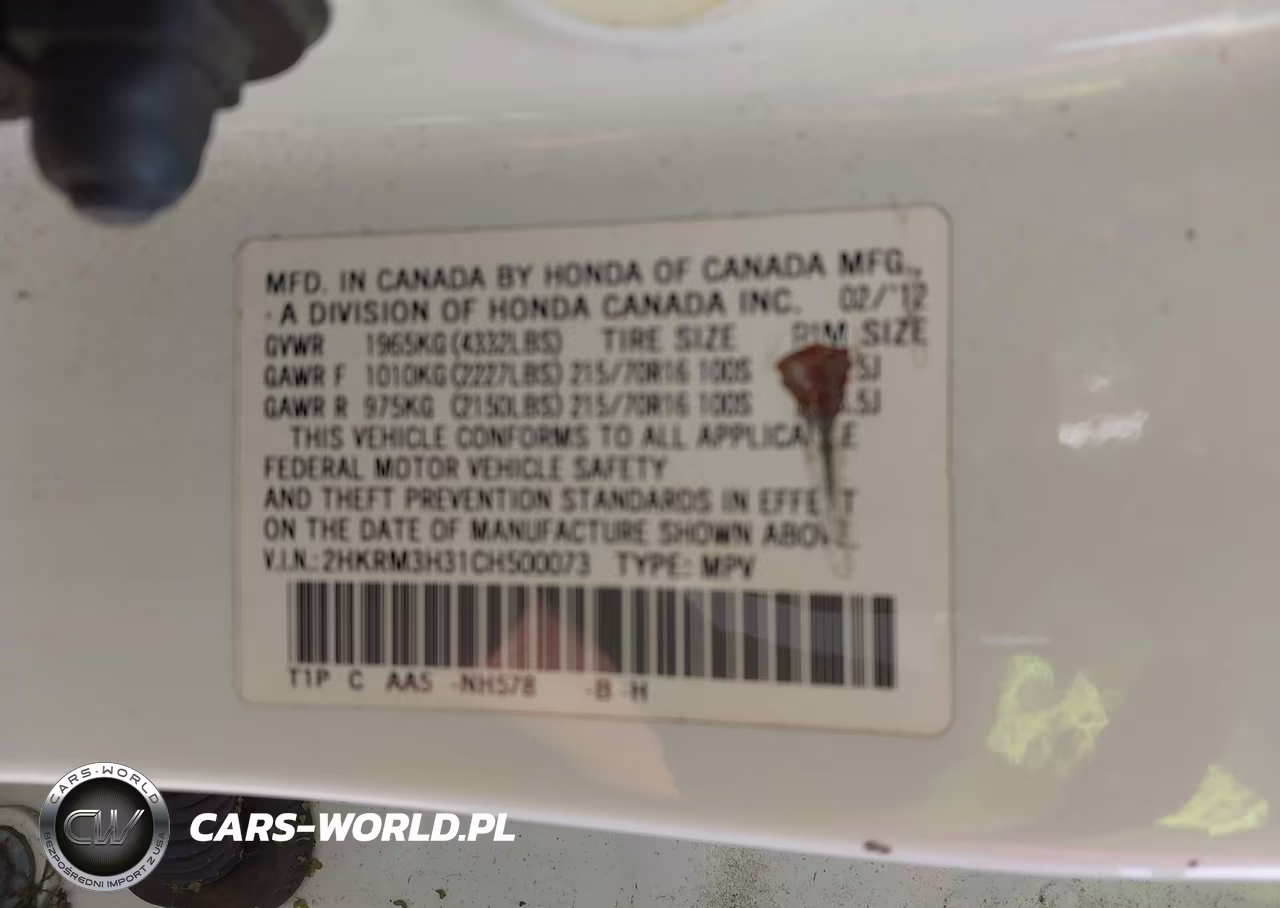 2012 Honda Cr-V Lx VIN:2HKRM3H31CH500073 - 9