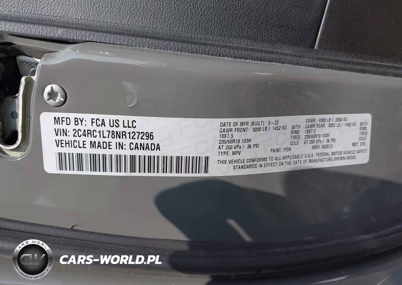 2022 Chrysler Pacifica Hybrid Touring L VIN:2C4RC1L78NR127296 - 9